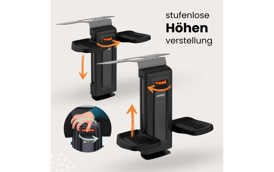 Okiday Fussstütze Metall Schwarz höhenverstellbar