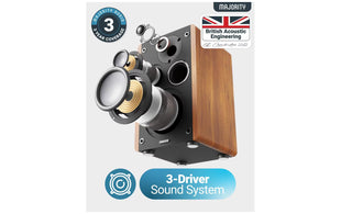 Majority D100 Aktiv Holzgehäuse 100 W Bluetooth 5.3