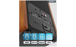 Majority D100 Aktiv Holzgehäuse 100 W Bluetooth 5.3
