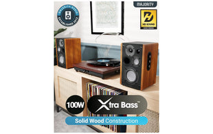 Majority D100 Aktiv Holzgehäuse 100 W Bluetooth 5.3