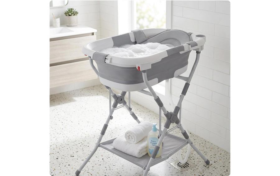 relaxdays Babybadewanne Grau/Weiss