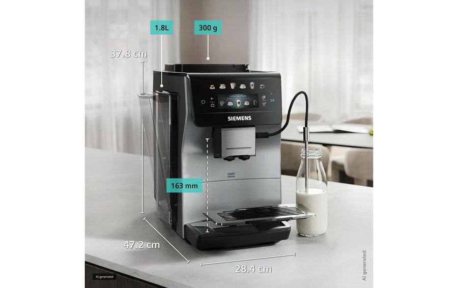 Siemens Kaffeevollautomat TP603E07 Schwarz, Silber