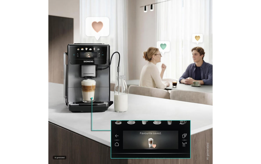 Siemens Kaffeevollautomat TP603E07 Schwarz, Silber