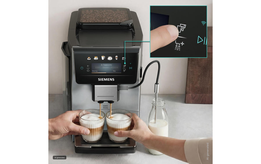 Siemens Kaffeevollautomat TP603E07 Schwarz, Silber