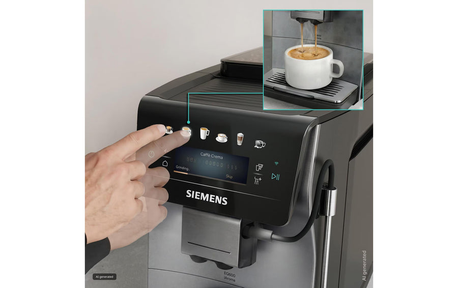 Siemens Kaffeevollautomat TP603E07 Schwarz, Silber