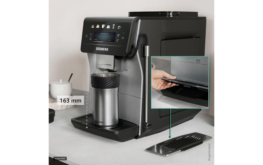 Siemens Kaffeevollautomat TP603E07 Schwarz, Silber