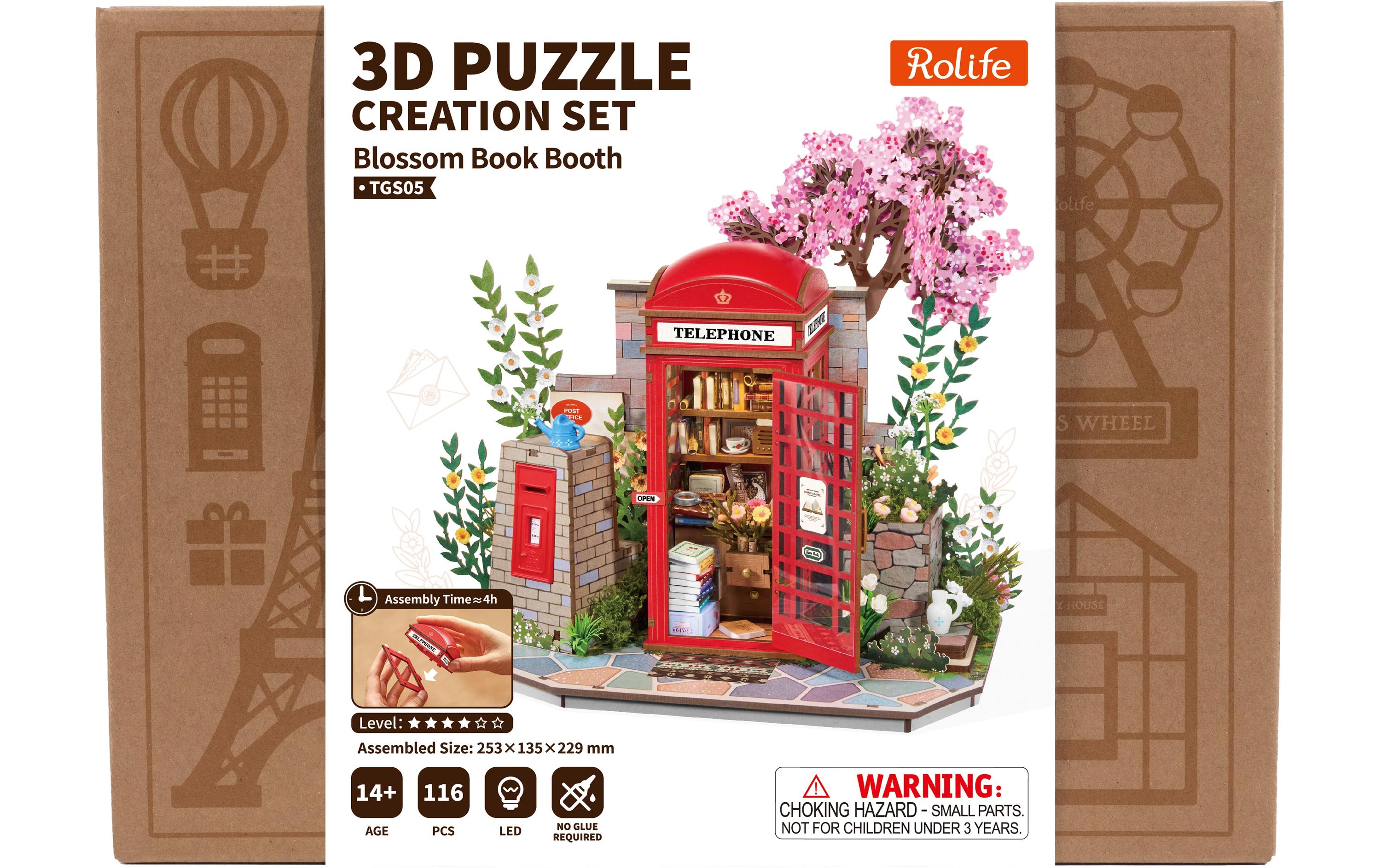 Rolife Rolife Blossom Book Booth Holz