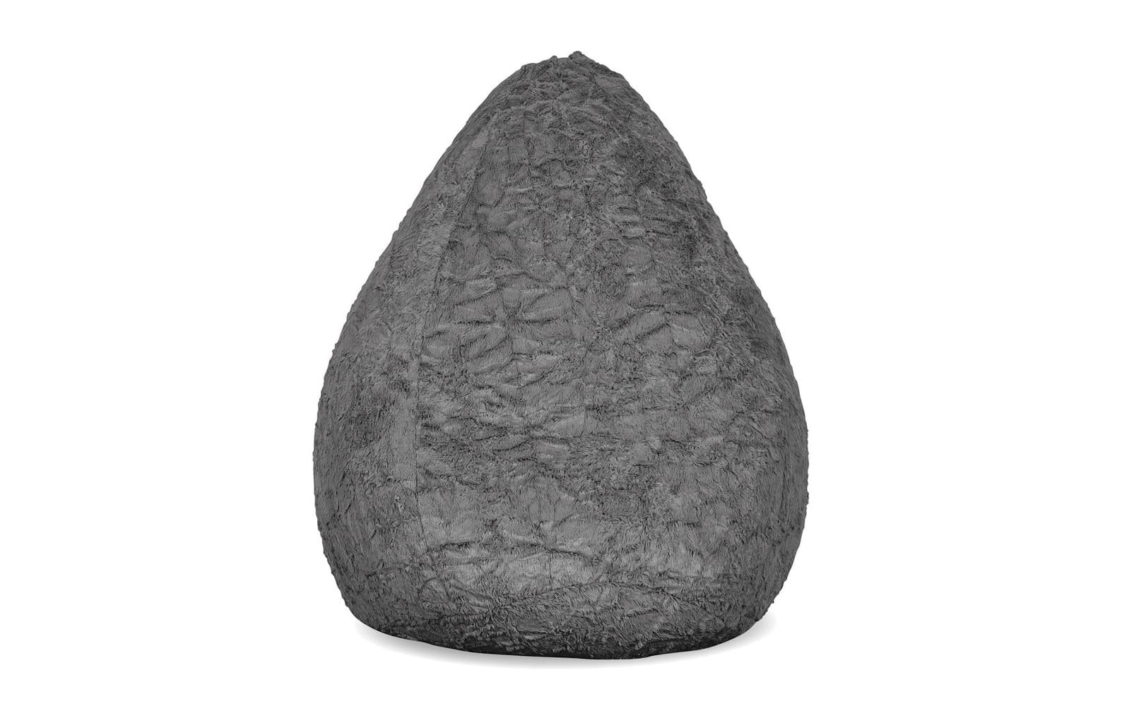 Lumaland Sitzsack Fluffy 120 l hellgrau