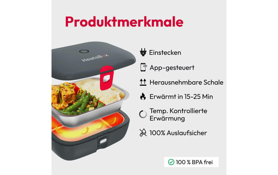HeatsBox Lunchbox Style+ Grau