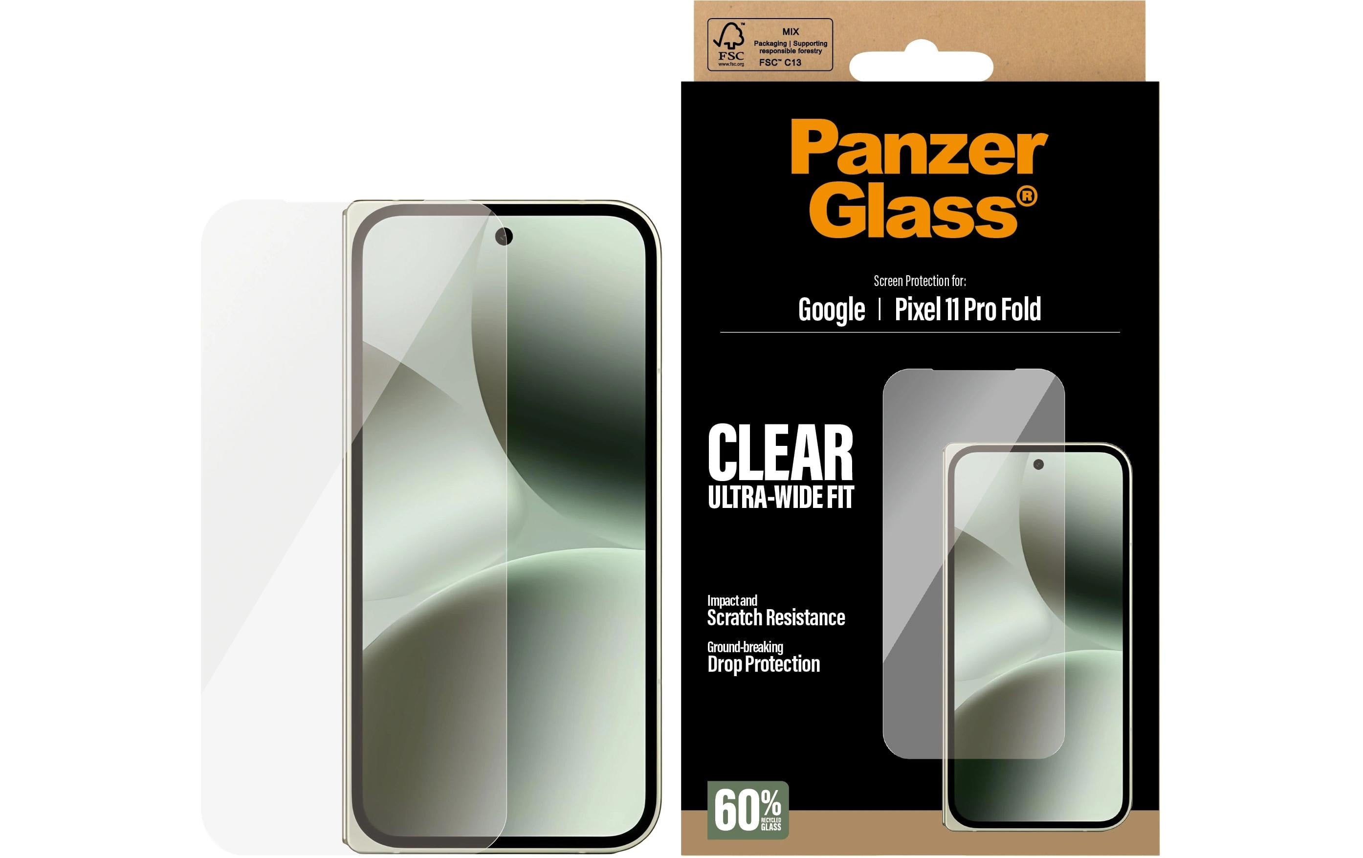 Panzerglass Clear Glass (Sub-Screen) für Pixel 11 Pro Fold
