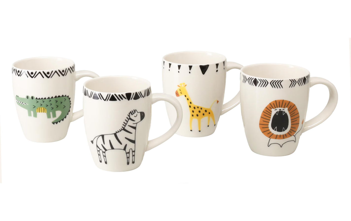 creaTable Safari Becher 4-tlg Bunt
