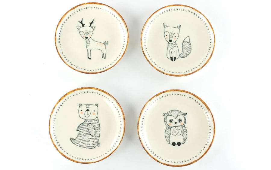 creaTable Freunde des Waldes Steinzeug Mehrfarbig 21 cm