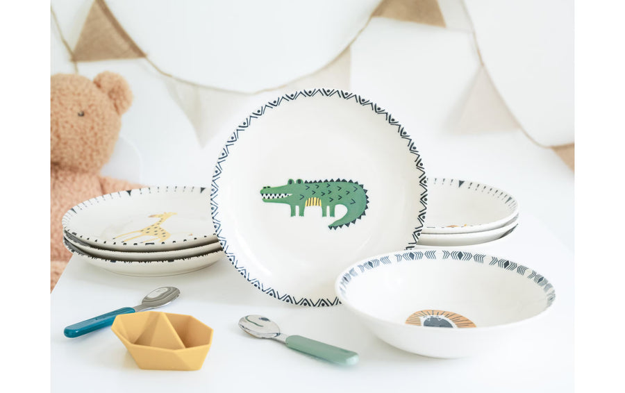 creaTable Safari 8-teilig Steinzeug Bunt