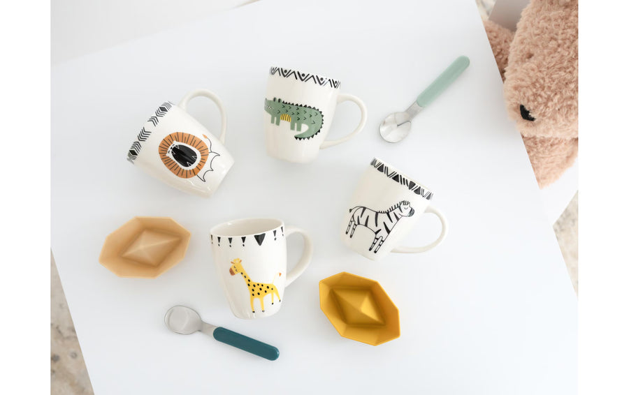 creaTable Safari Becher 4-tlg Bunt