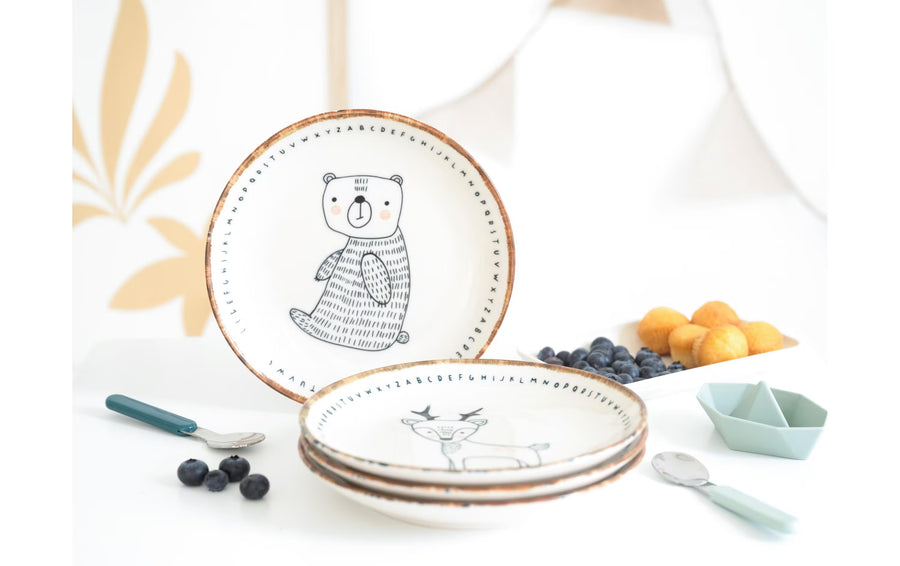 creaTable Freunde des Waldes Steinzeug Mehrfarbig 21 cm