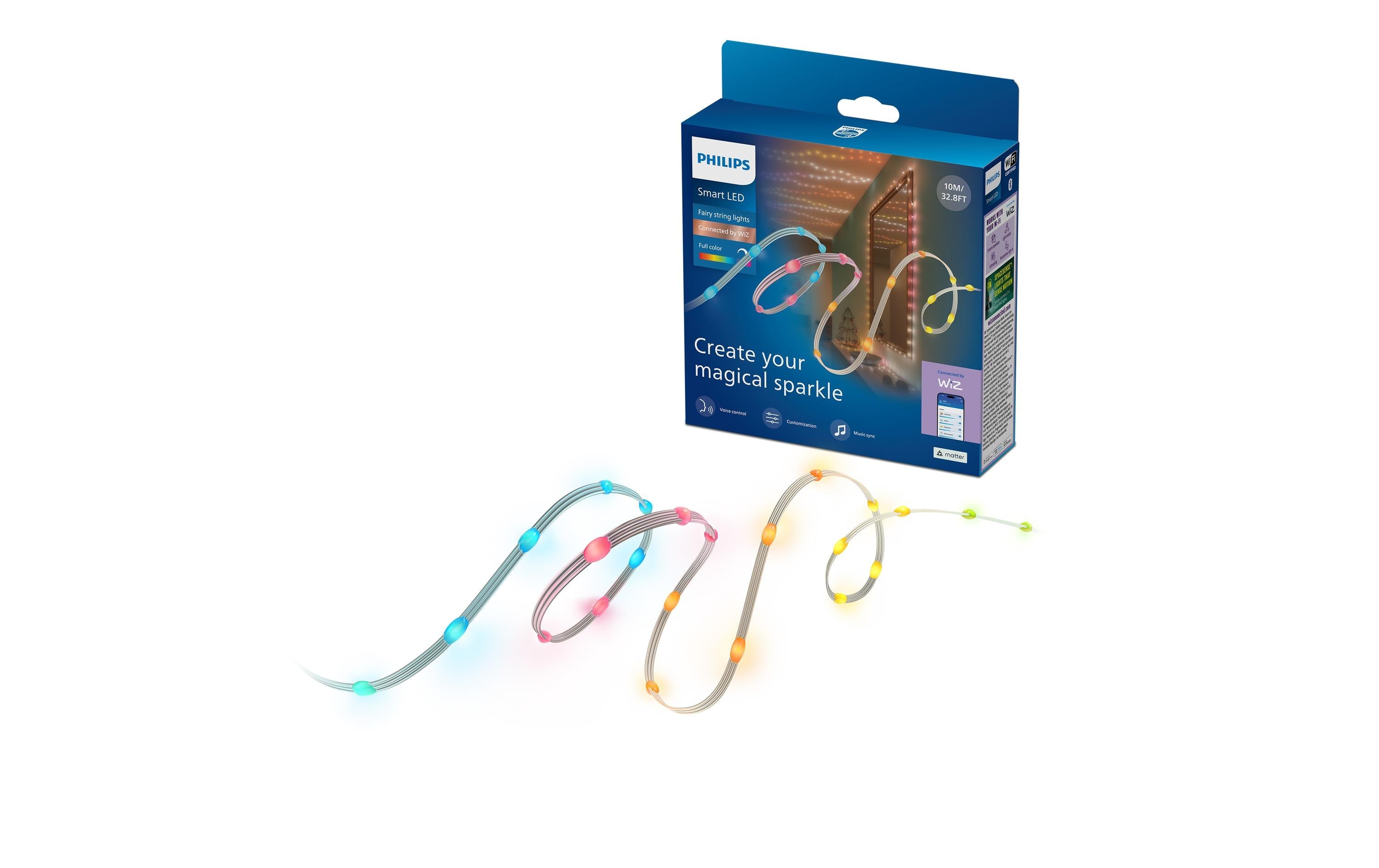 Philips Smart Lighting Smarte Lichterkette 10 m, Farbwechsel, Musik-Synchronisation
