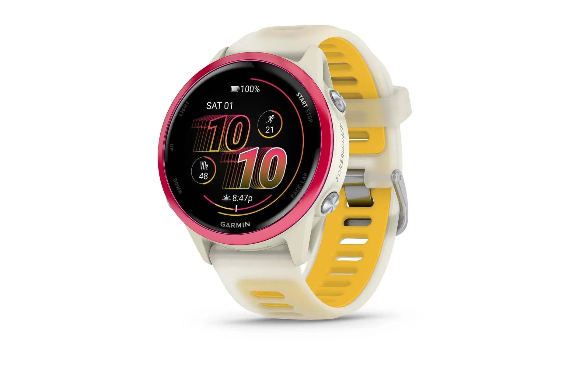 GARMIN Forerunner 570 42 mm Bone Himbeerrot