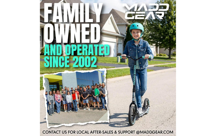 Madd Gear Metro Urban Glide 300 Stahl Grau Teal