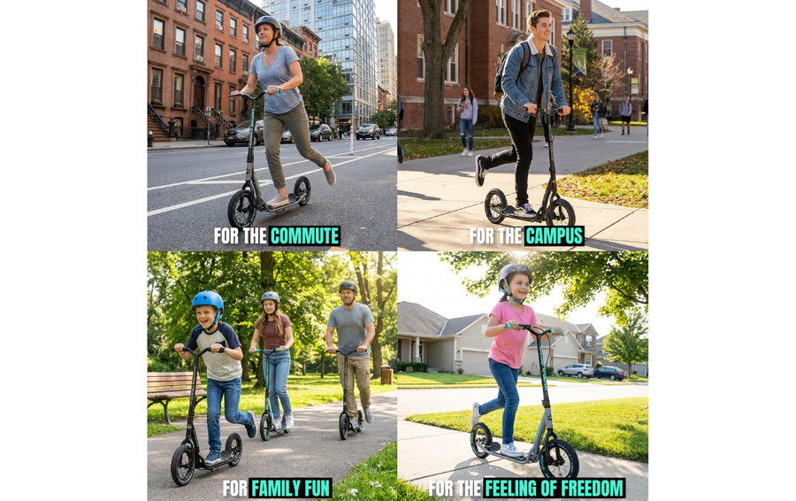 Madd Gear Metro Urban Glide 300 Stahl Grau Teal
