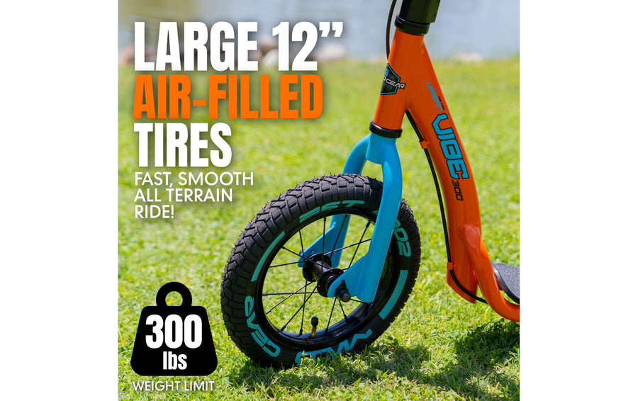 Madd Gear Metro Urban Glide 300 mit Lufträdern Stahl Orange Blau