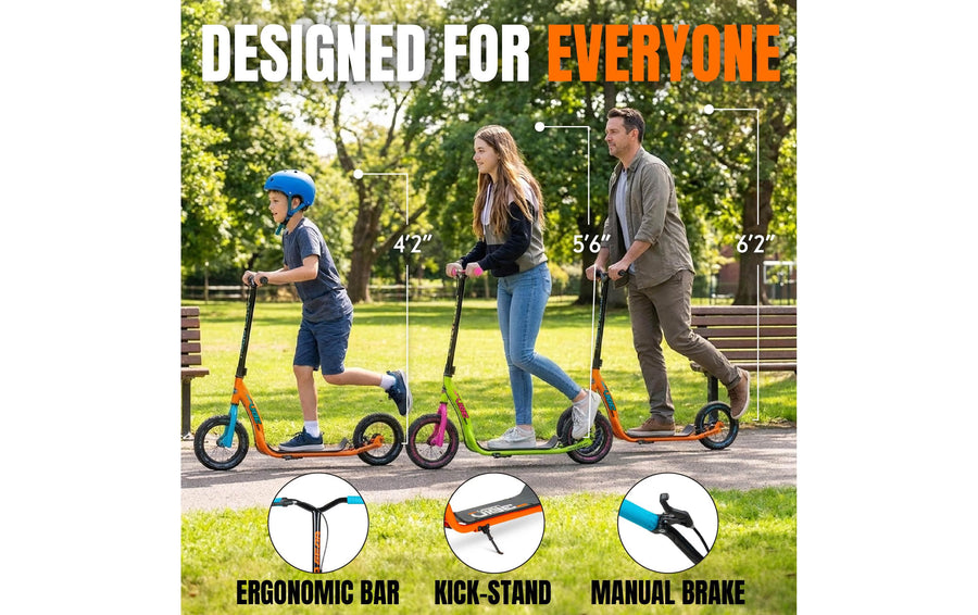 Madd Gear Metro Urban Glide 300 mit Lufträdern Stahl Orange Blau
