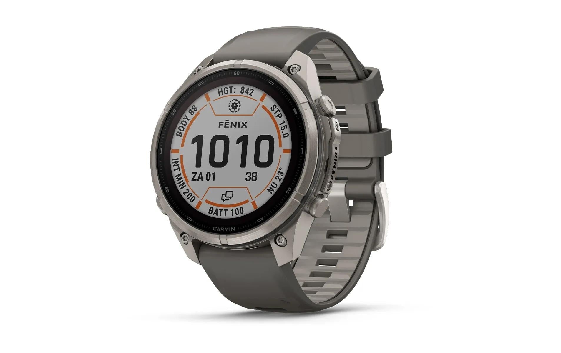 GARMIN Fenix 9 Pro Solar 47 mm Titan Kieselgrau Silbergrau