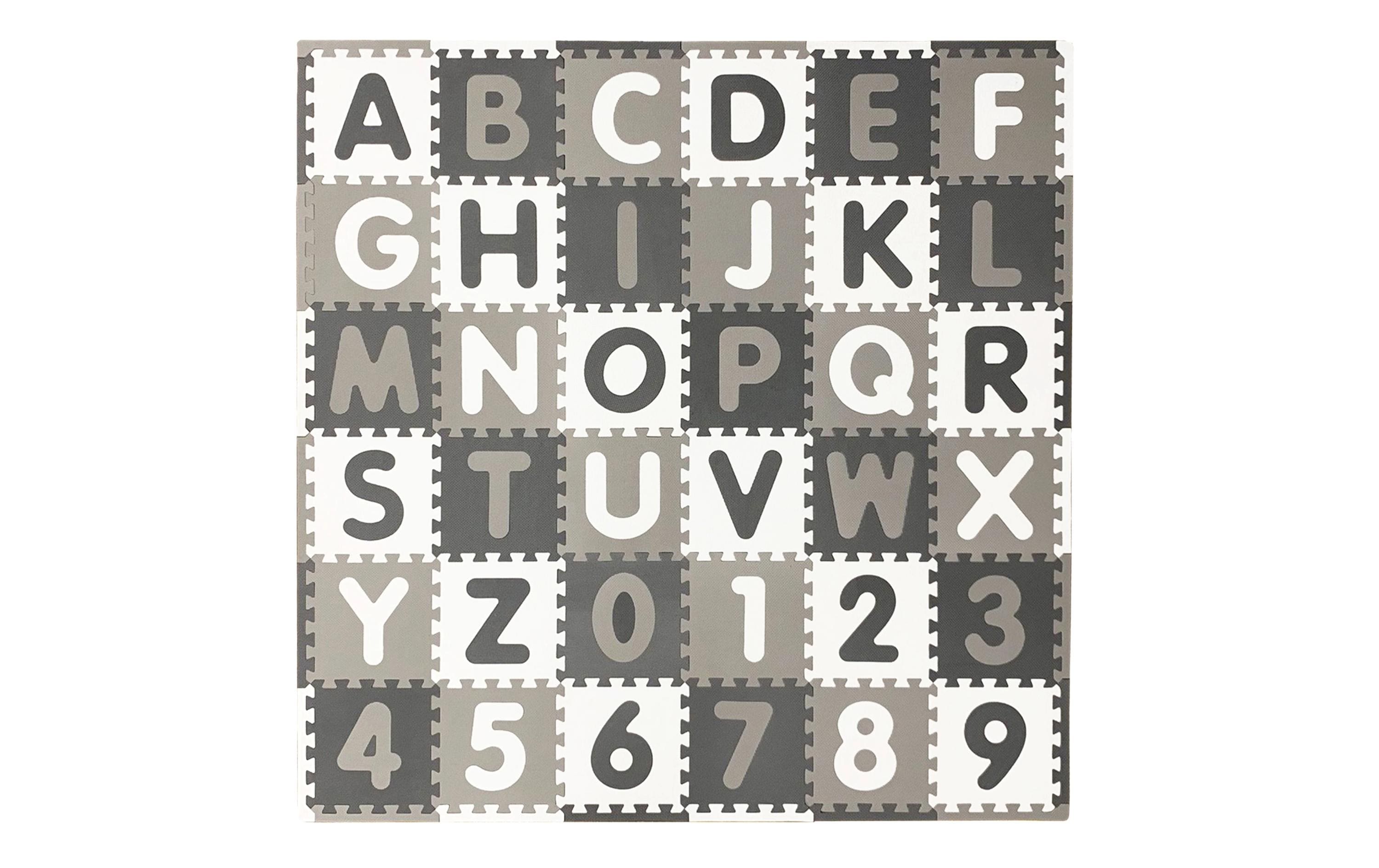 Tadu Puzzlematte Lettero, 180 x 180 x 1 cm, Grau
