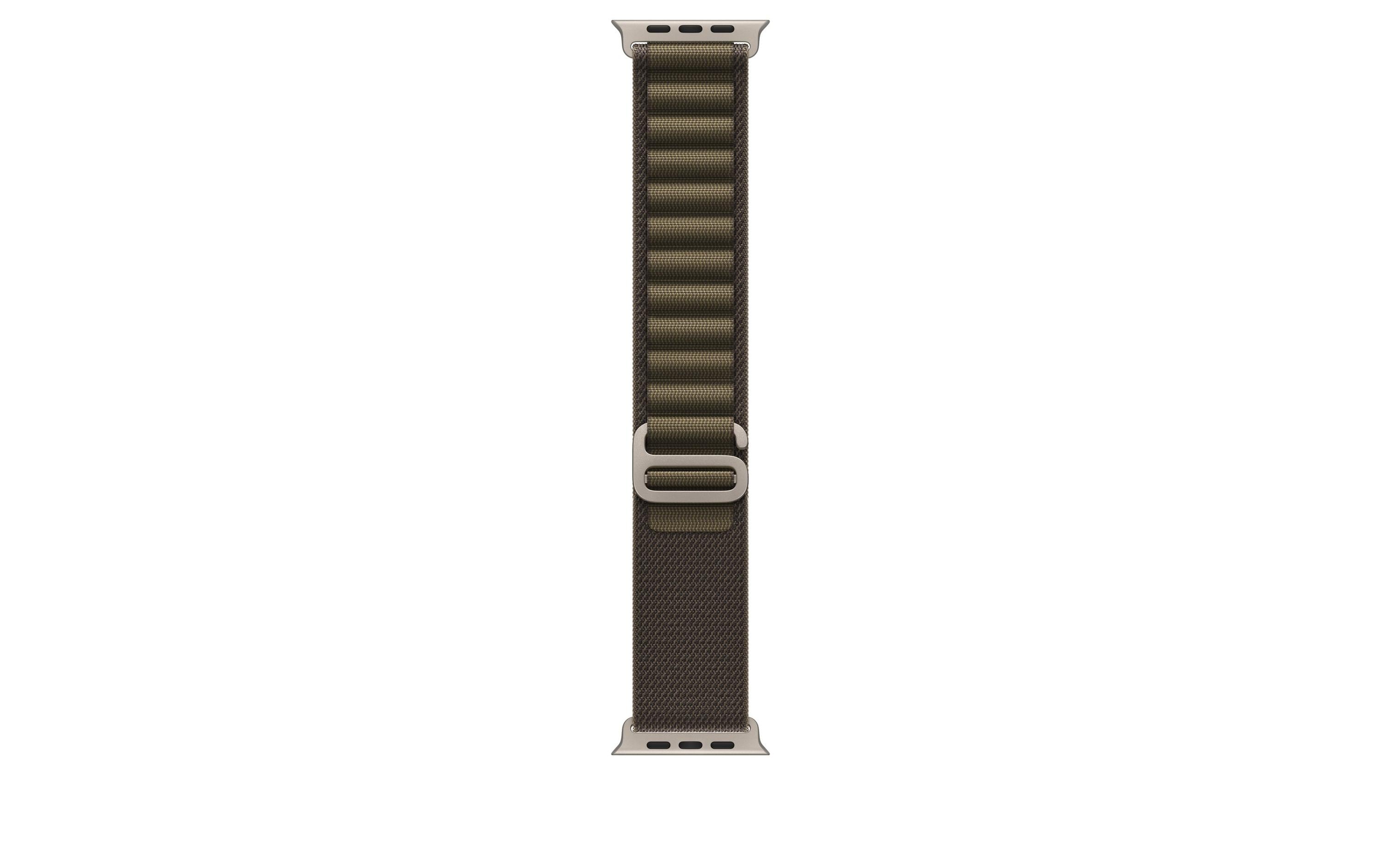 Apple Alpine Loop 49 mm Dark Olive Natural Titanium Finish Large