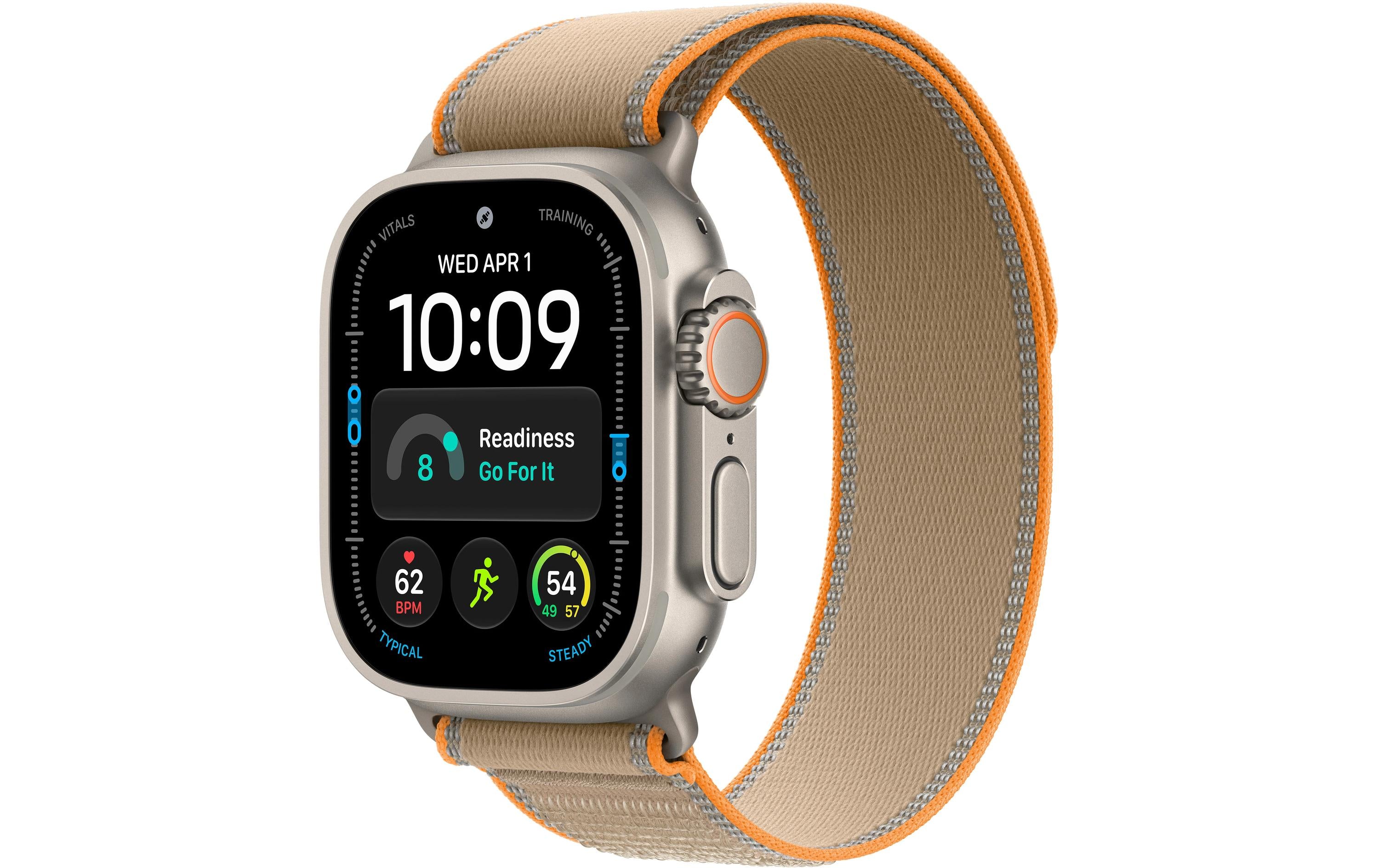 Apple Watch Ultra 4 Natural Titanium Sand Trail Loop S/M