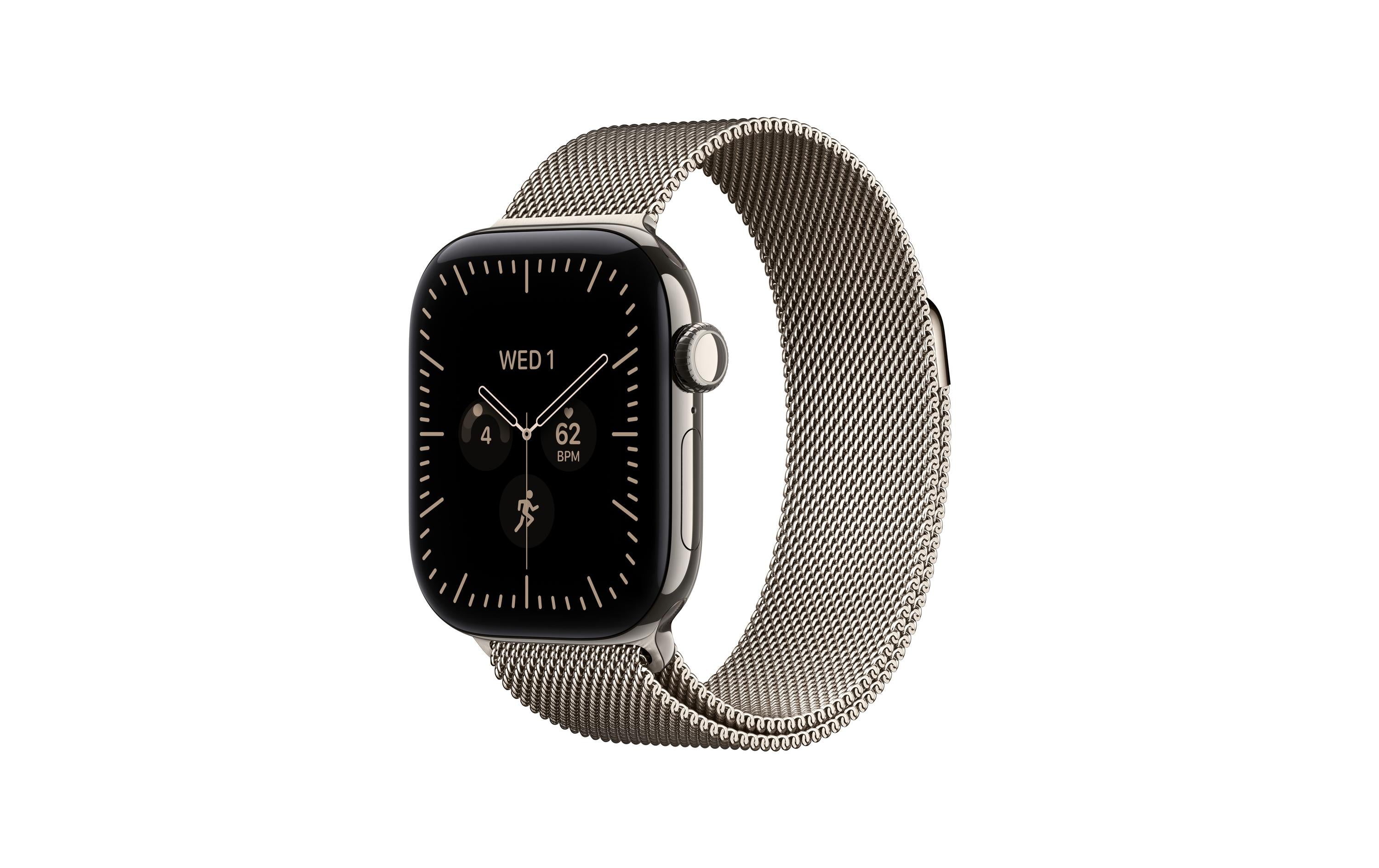 Apple Watch S12 42 mm CEL Natural Titanium, Milanese Loop