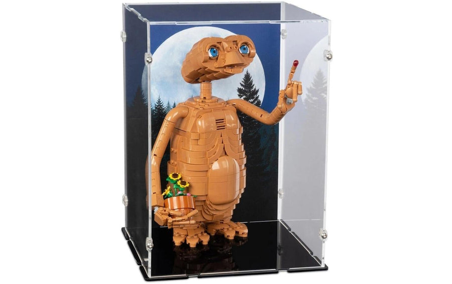 iDisplayit Acryl-Display für LEGO 21370 E.T. (Mit Hintergrundbild & schwarzem Boden) - Foto 1 (Alltron XXL3 ID 432156119)