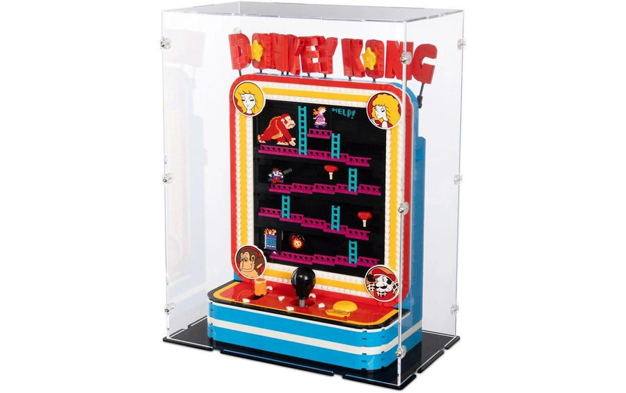 iDisplayit Acryl-Display für LEGO® 72051 Donkey Kong Arcade (Mit schwarzem Boden) - Foto 1 (Alltron XXL3 ID 432156128)