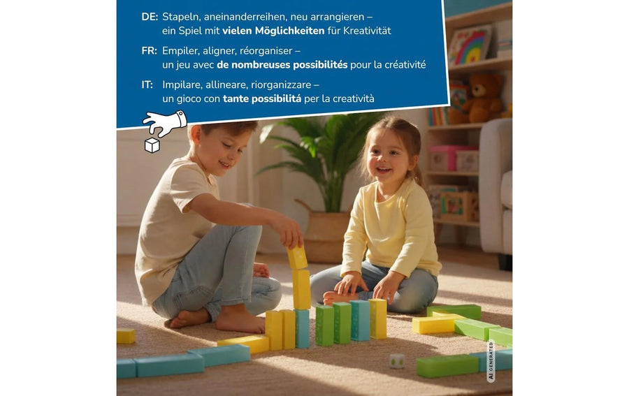 alldoro XXL 2 in 1 Set – Wackelturm & Domino XXL, 2 in 1 Set
