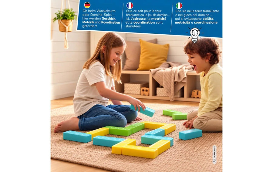 alldoro XXL 2 in 1 Set – Wackelturm & Domino XXL, 2 in 1 Set