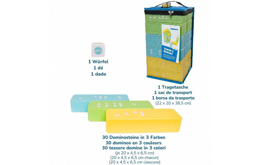 alldoro XXL 2 in 1 Set – Wackelturm & Domino XXL, 2 in 1 Set