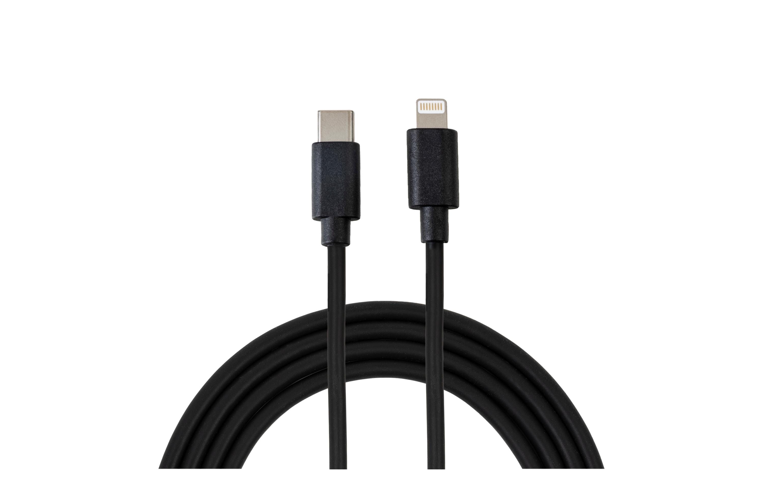 Nize USB 2.0-Kabel USB-C - Lightning 1.5 m, Schwarz, 3 Stück