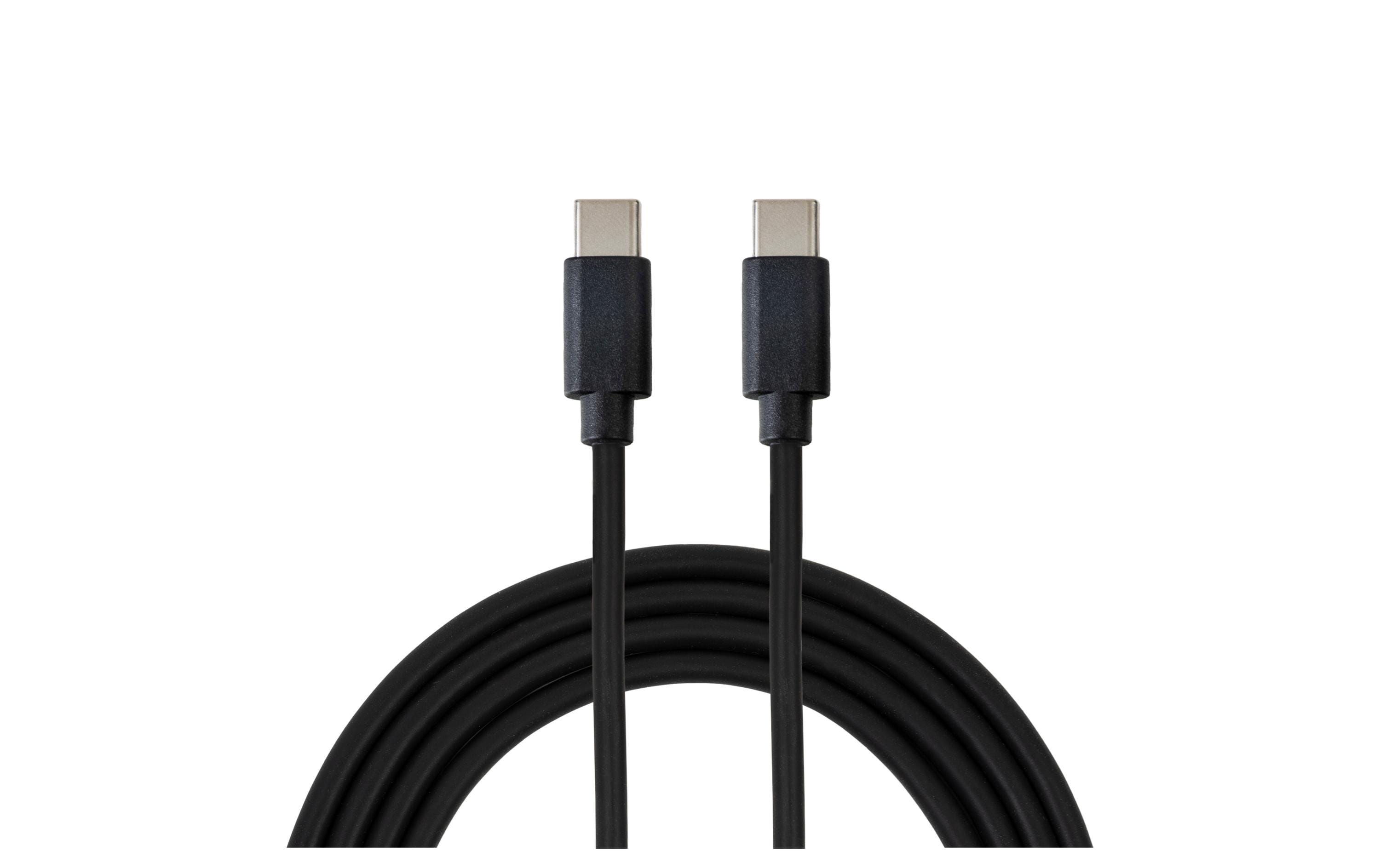 Nize USB 2.0-Kabel USB-C - USB-C 0.5 m, Schwarz, 3 Stück