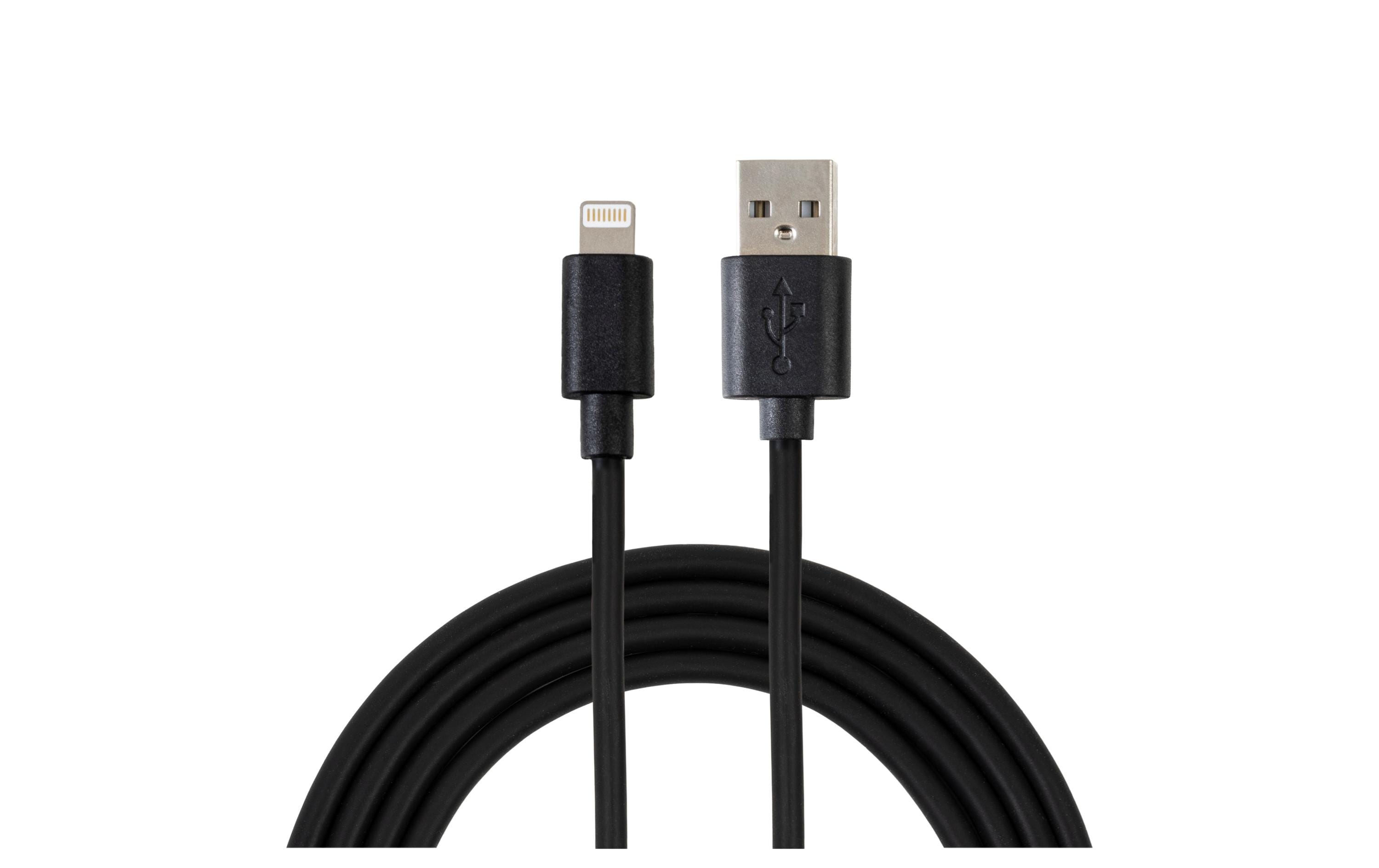 Nize USB 2.0-Kabel USB-A - Lightning 1.5 m, Schwarz, 3 Stück