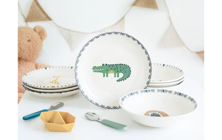 creaTable Safari 8-teilig Steinzeug Bunt