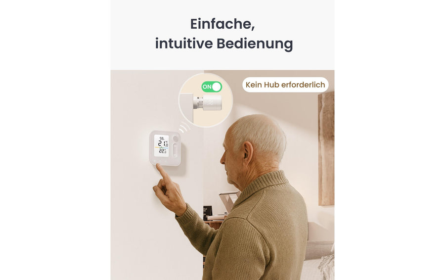 SwitchBot Raumklima-Panel Wandmontage Digital Weiss - Foto 3