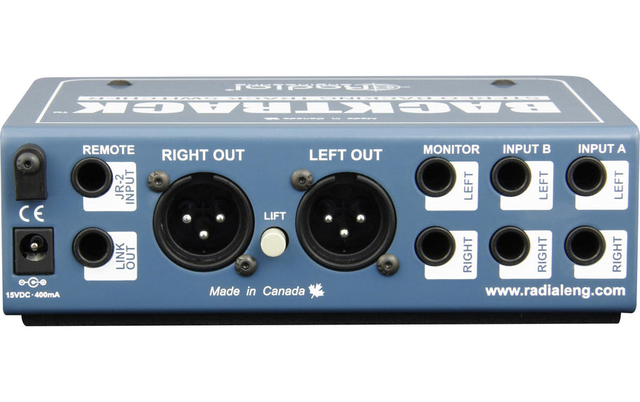 Radial BackTrack Stereo-Audioumschalter Stahl Blau