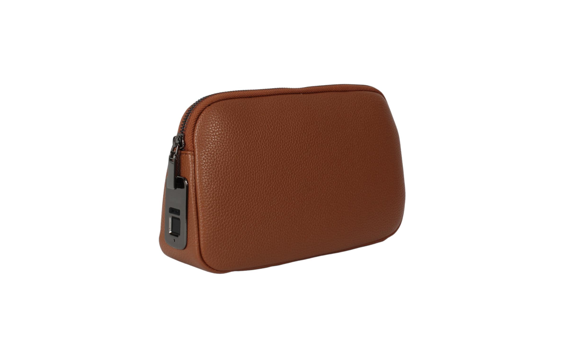 4smarts Tech-Clutch Secure mit Fingerabdruck-Schloss, braun