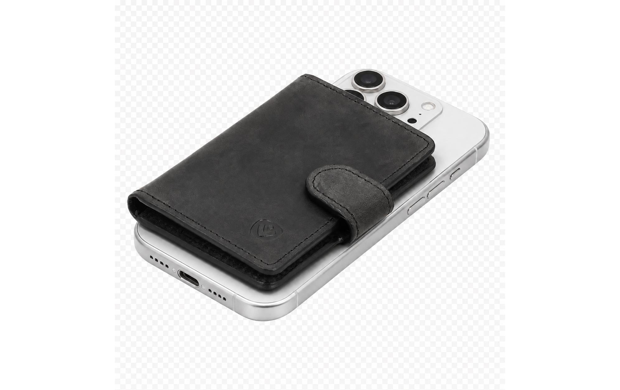 Valenta Card Wallet Leather MagSafe Vintage Black