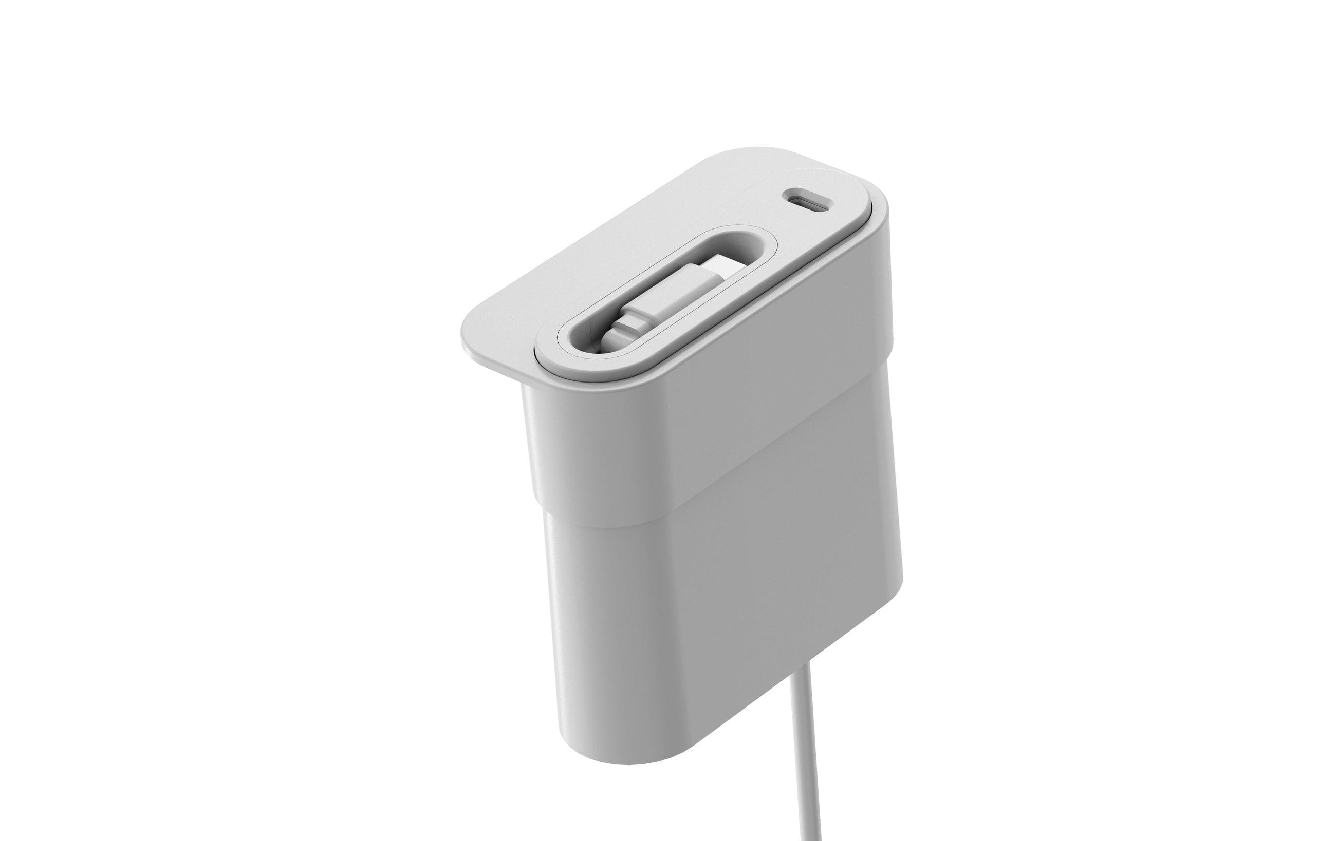 Schönenberger Mini Desktop Charger USB A+C PD20W Weiss mit ausziehbarem USB-C Kabel