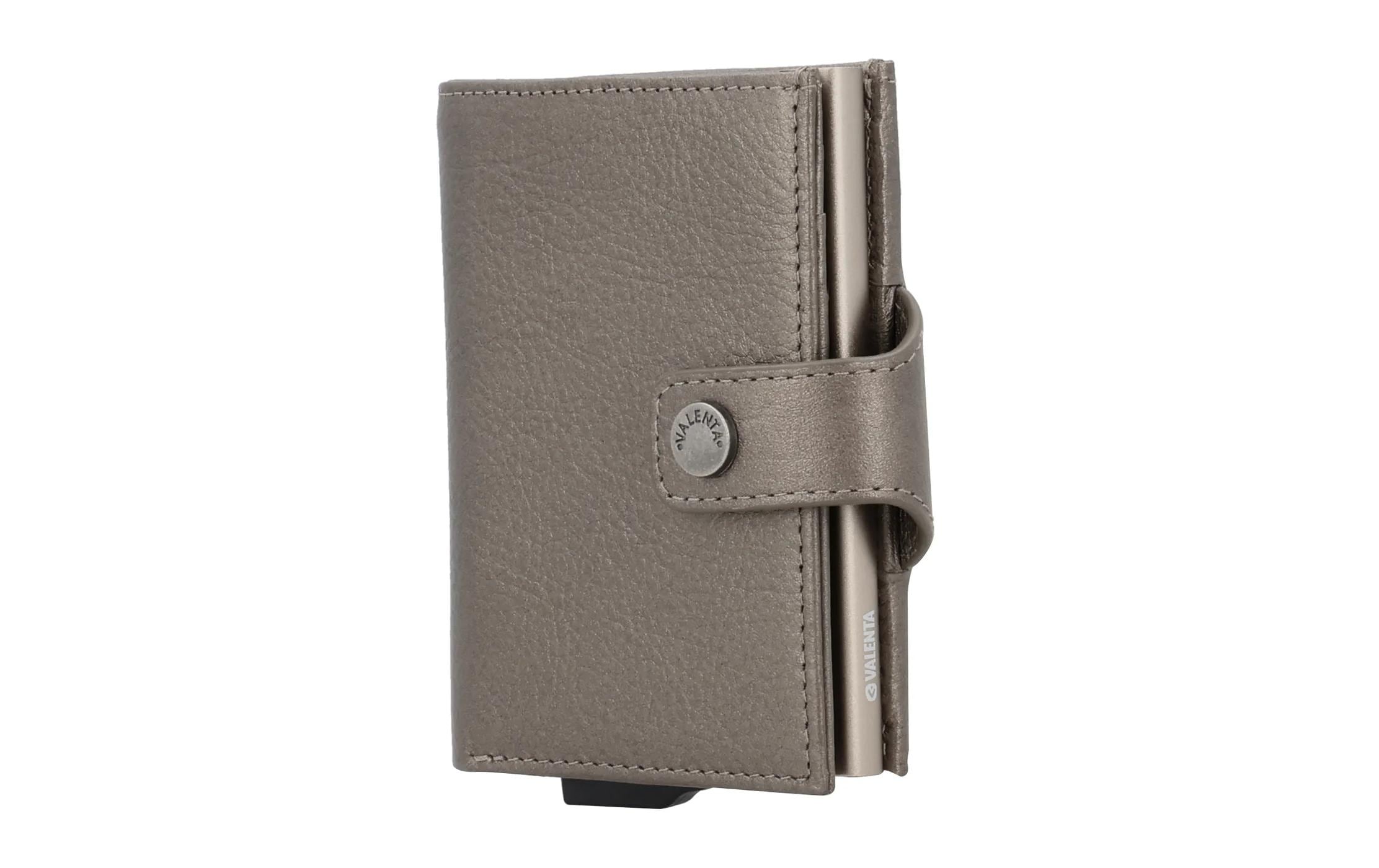 Valenta Card Case Plus Wallet Luxe Metallic Bronze