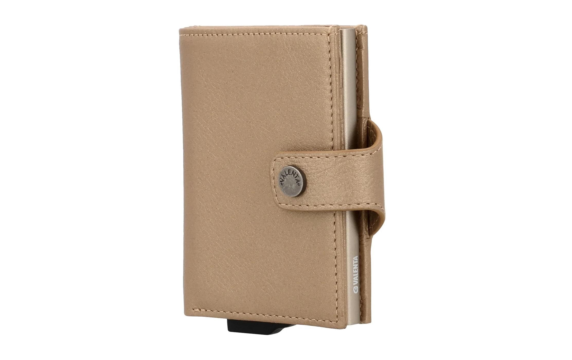 Valenta Card Case Plus Wallet Luxe Metallic Sand