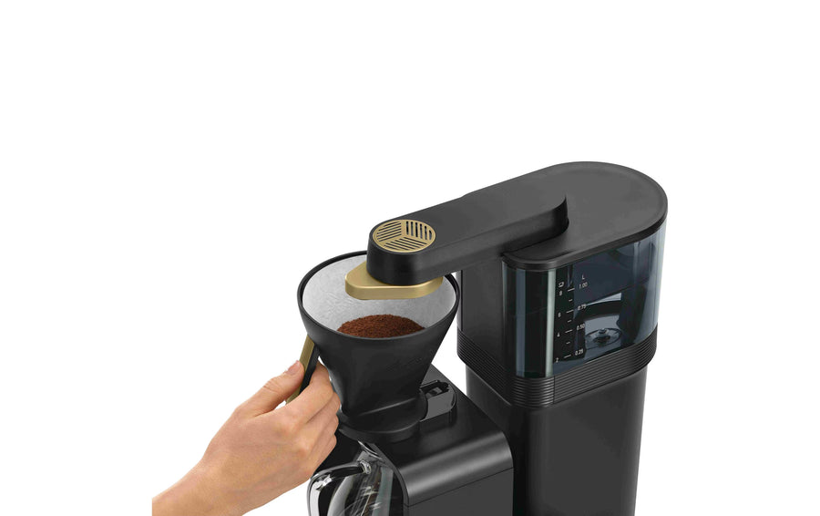 Melitta Filterkaffeemaschine Epour Gold/Schwarz