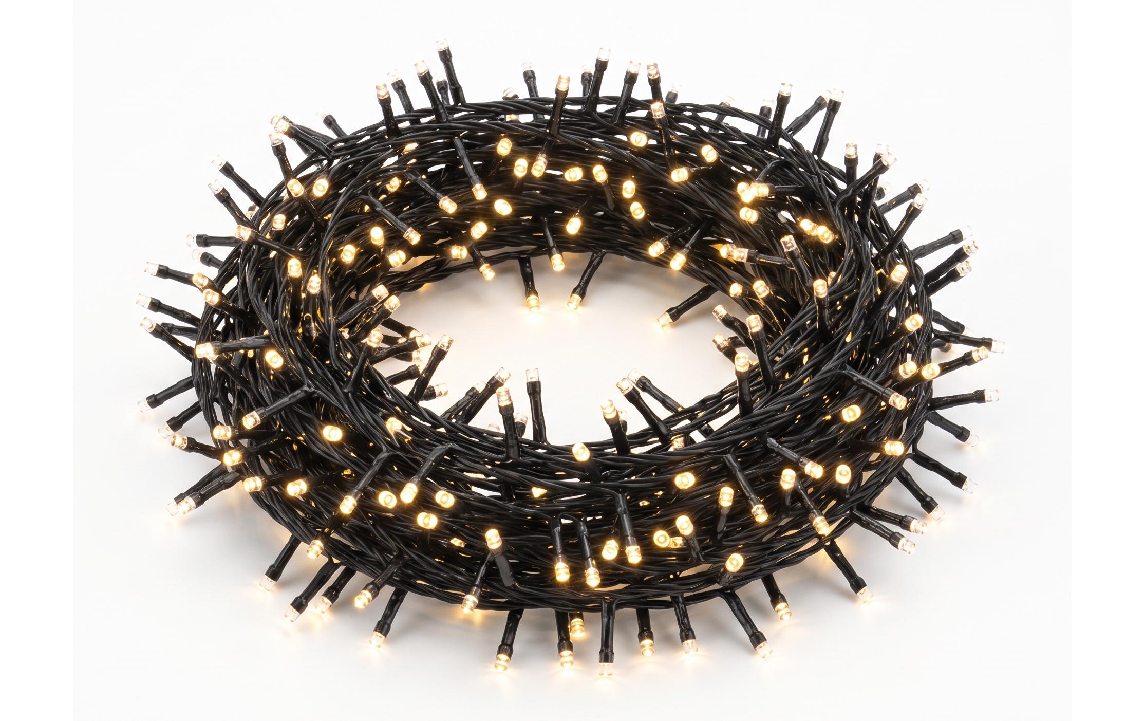 COCON Lichterkette Fenstersims, 288 LEDs Warmweiss, 3.7 m
