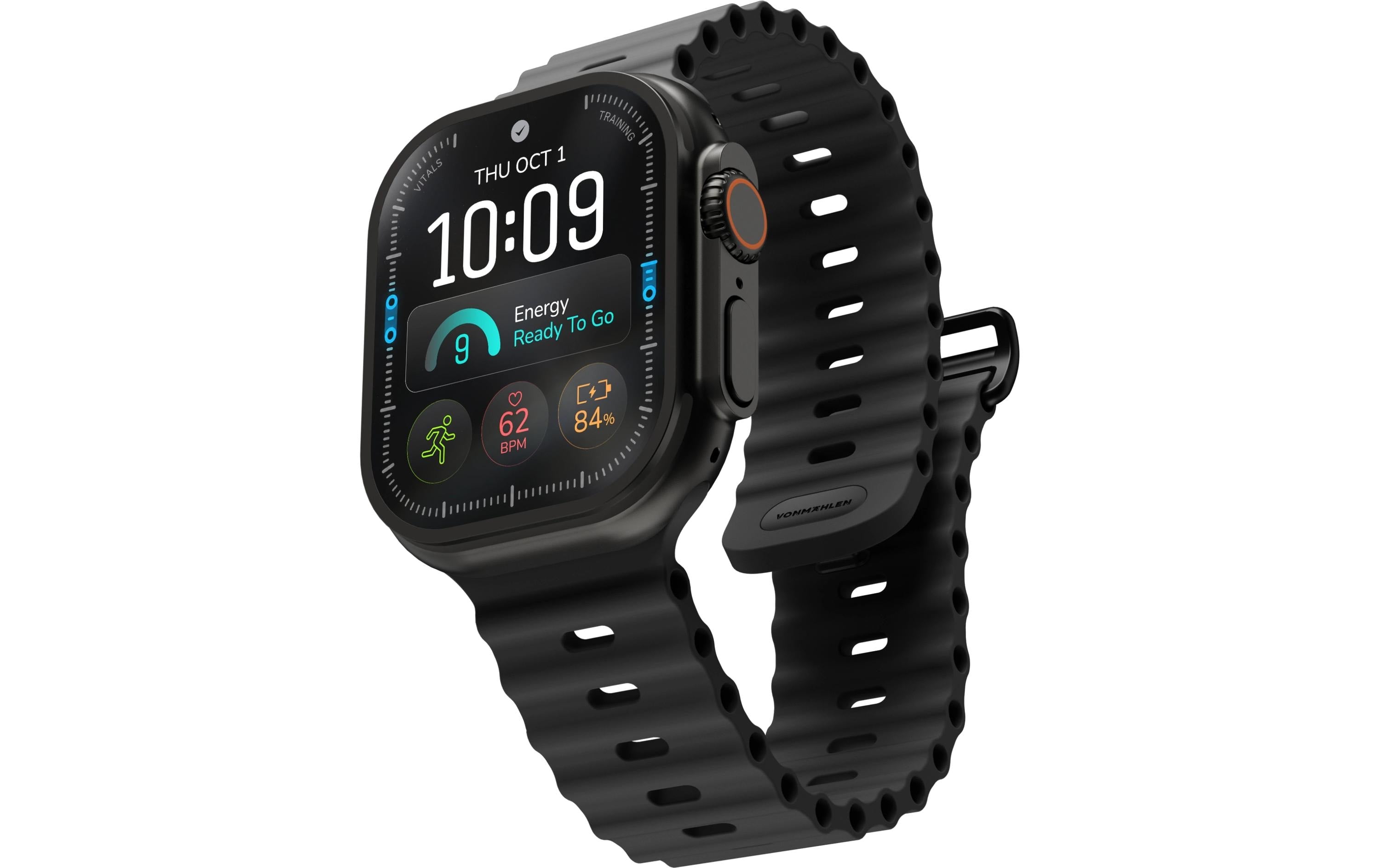 Vonmählen Armband Wave Band 3 44/45/46/49 mm Schwarz