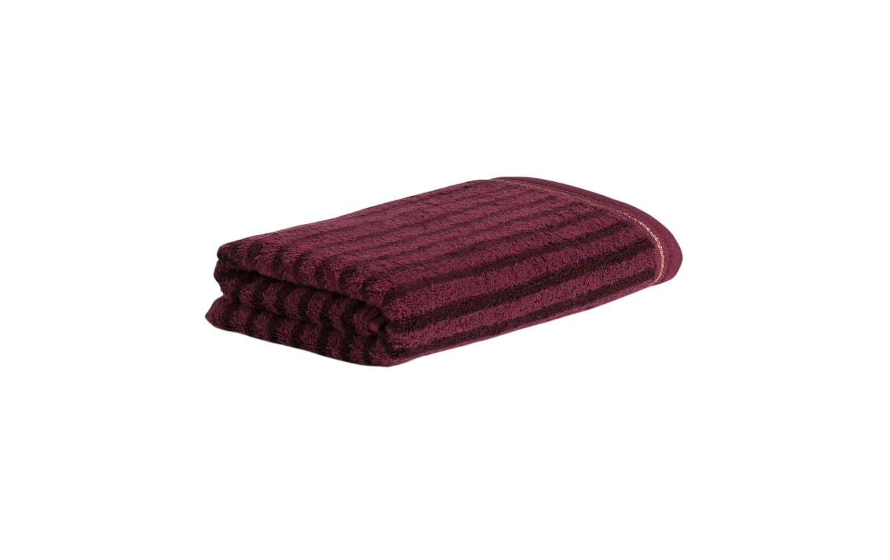 Möve Soft Glam Small Stripes 50 x 100 cm, Bordeaux